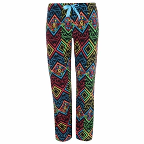 Easy Care Material Hidden Pocket Detail Women's Colorful Print Sleep Pants