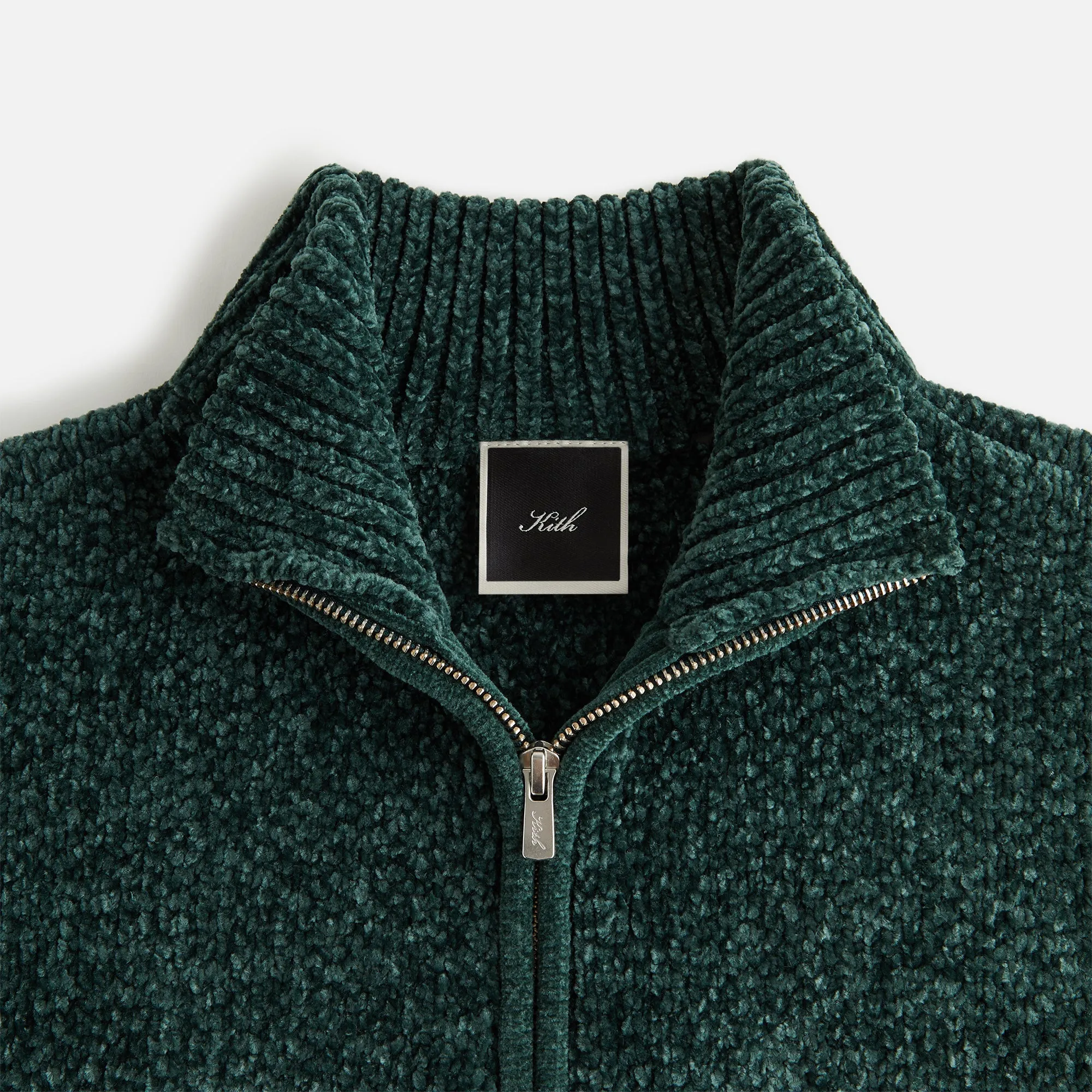 graffiti print Core Bold Kith Women Hunter II Chenille Script Quarter Zip - Stadium