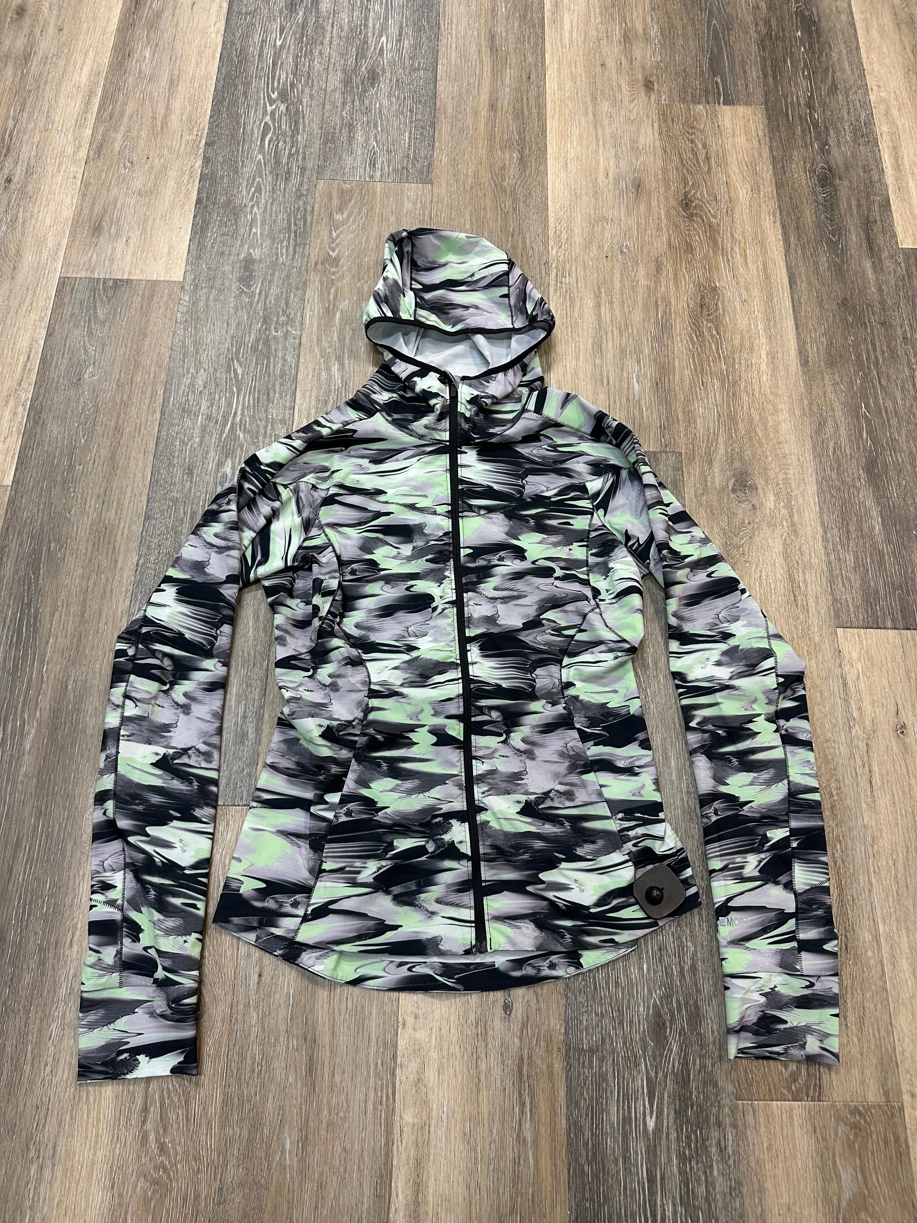 Athletic Jacket By Lululemon In Multi-colored, Size: 6 Self Fabric Tie