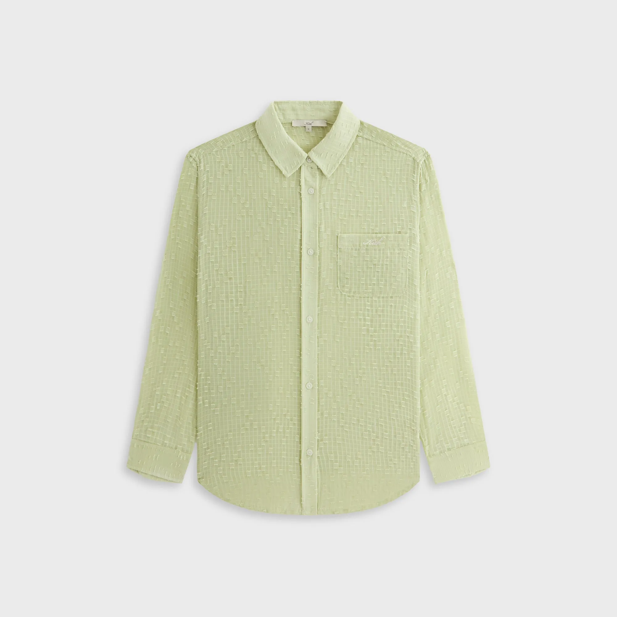 Distressed finish Kith Women Ora II Clipped Jacquard Shirt - Vera