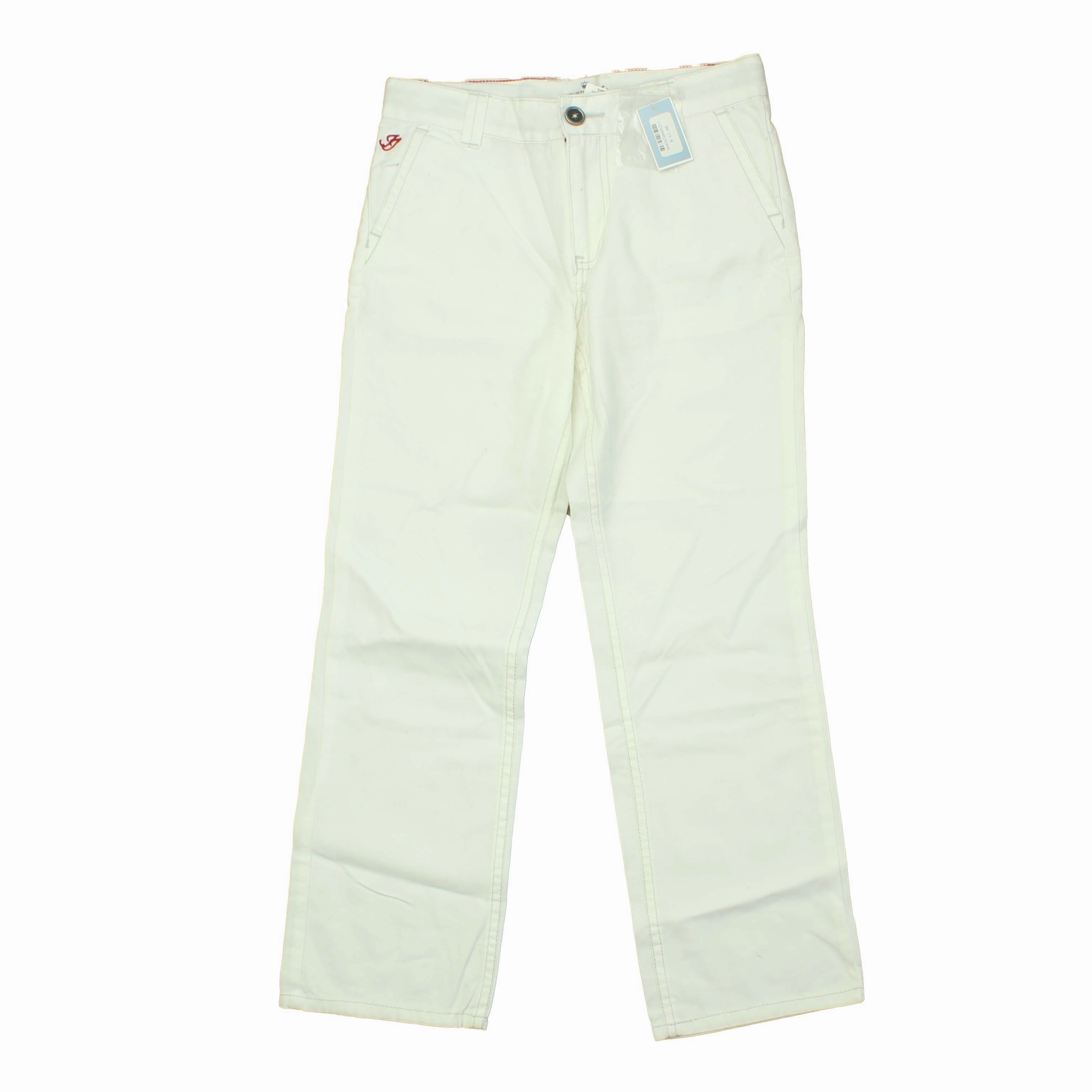 Jacadi Girls White Pants Quick drying material Stretchy Waist