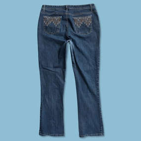 Y2K Bootcut Jeans 33x32 Flexible Activewear Pull-on style