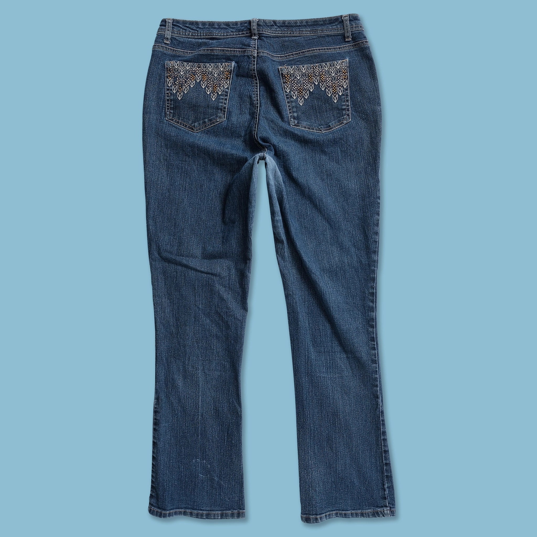 Y2K Bootcut Jeans 33x32 Flexible Activewear Pull-on style
