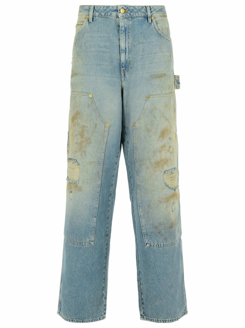 Neutral Outfit Simple Aesthetic Light Blue Cotton Jeans