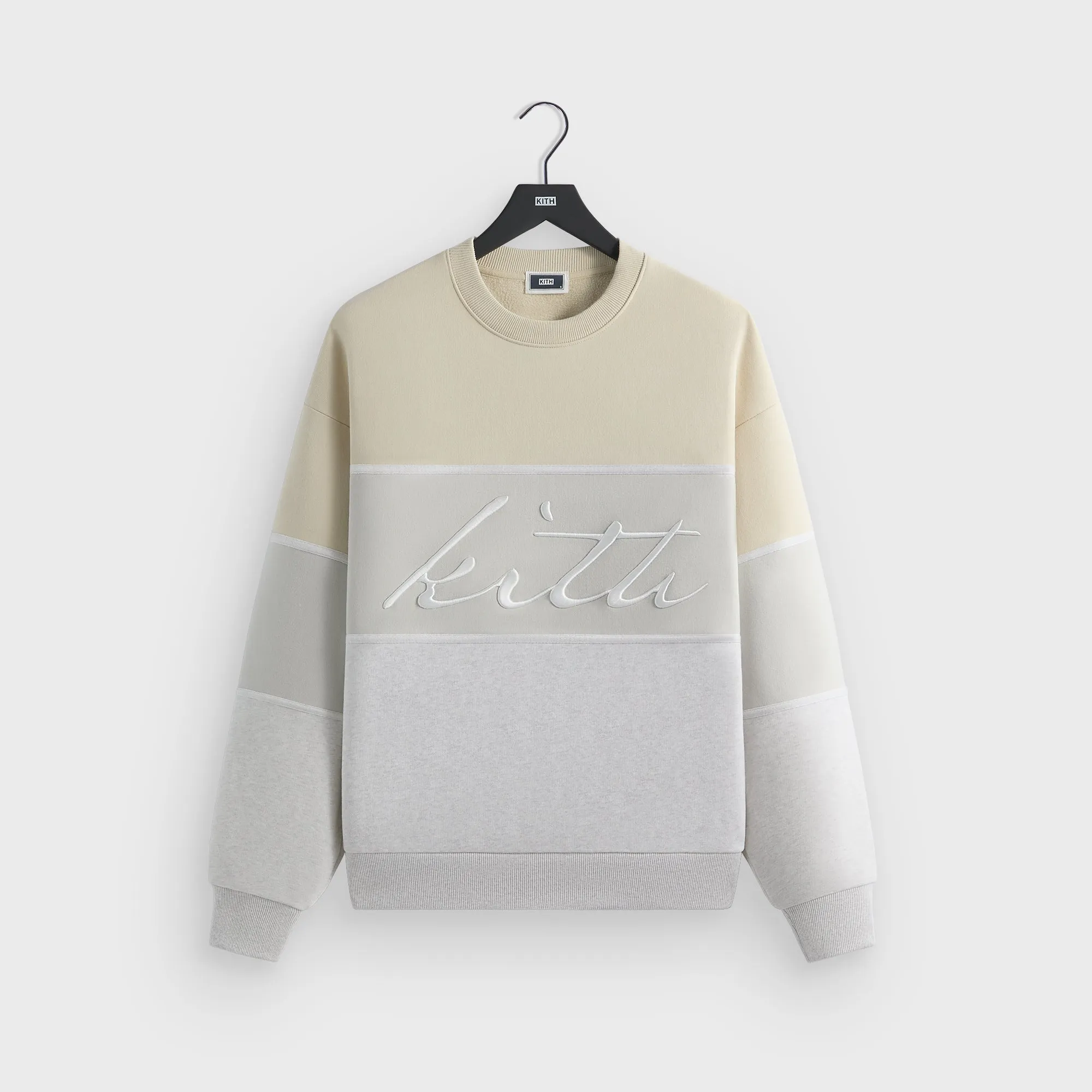 Durable Reinforced Elbows Cozy Choice Kith Nelson Panelled Crewneck - Veil