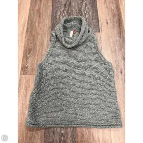 Lightweight Weave Material Layered Neckline Details Sweater Short Sleeve By Pilcro In Grey, Size: M
