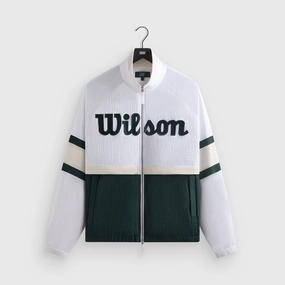 Kith for Wilson Dobby Track Jacket - White Checkered Style