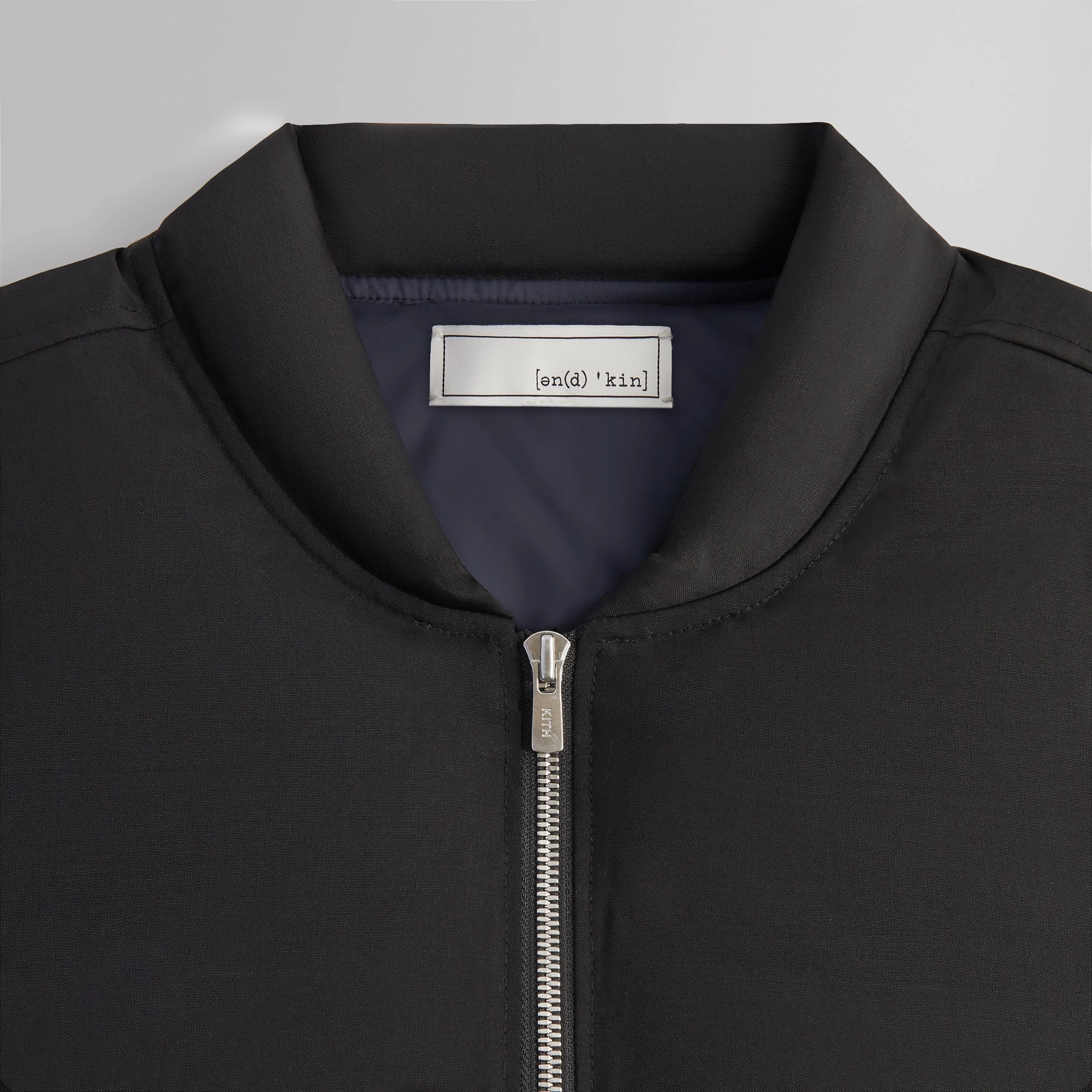 &Kin Liam Puffed Bomber Jacket - Black Modern Travel Look Quilted Insulation