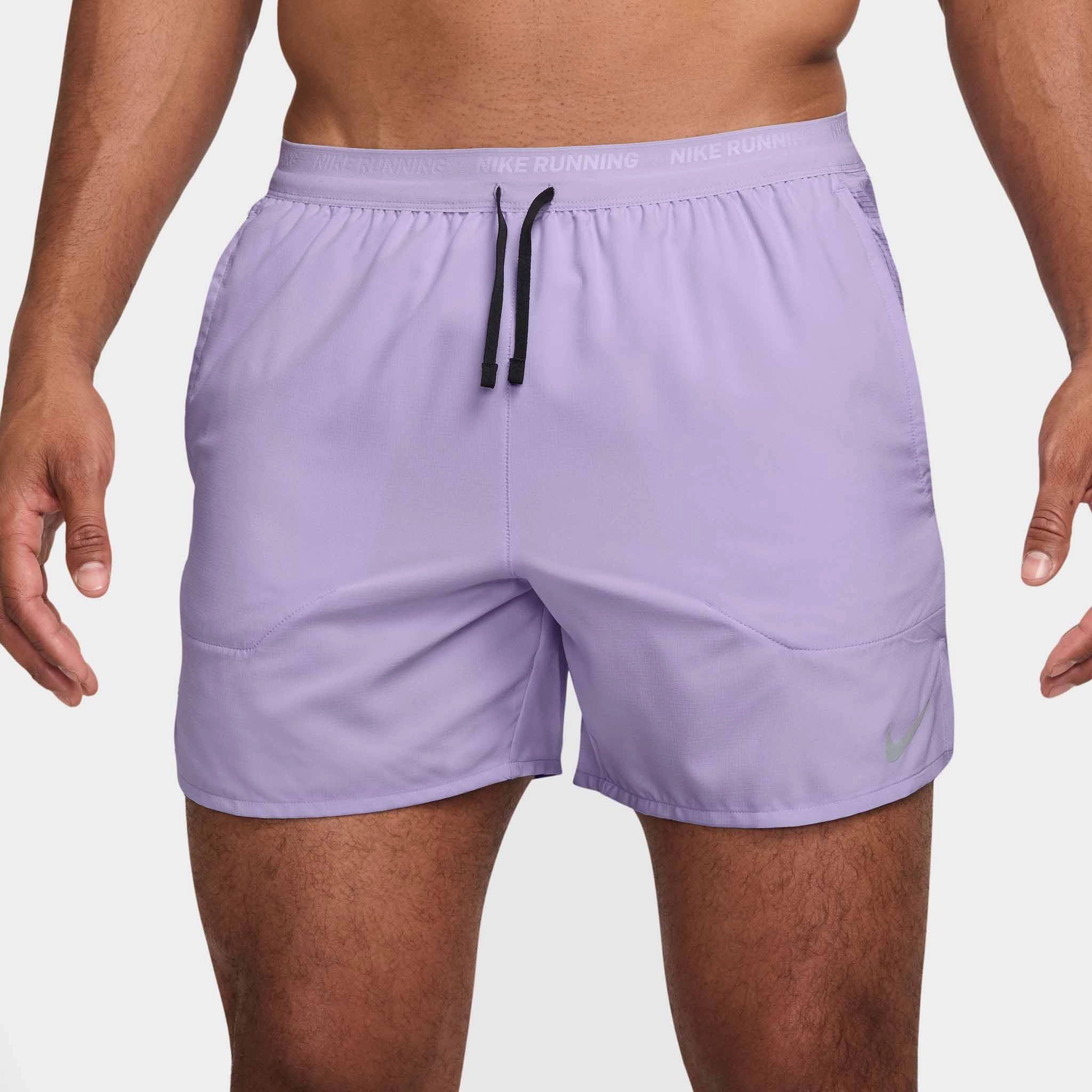 Nike | Men's Dri-FIT Stride 5" Brief-Lined Running Shorts - Hydrangeas Compression Support Grid