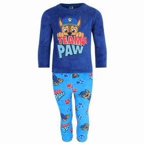 Anti Pilling Process Unisex Sizing Boys Paw Patrol Long Sleeve Fleece Pajama Set