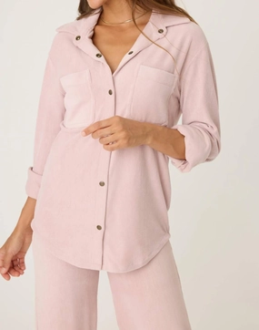 fade resistant color Winter Classics Long Sleeve Top In Pink Clay