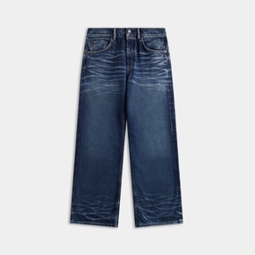 Comfortable Fit Wear Double Needle Stitching Acne Studios 2021M Broadway Jeans - Mid Blue