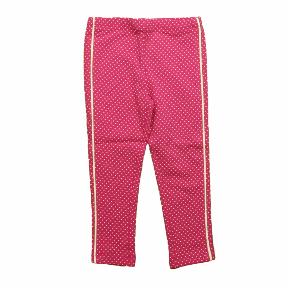 Gusseted Crotch Smart Style Tea Girls Pink Polka Dots Leggings