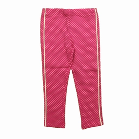 Gusseted Crotch Smart Style Tea Girls Pink Polka Dots Leggings