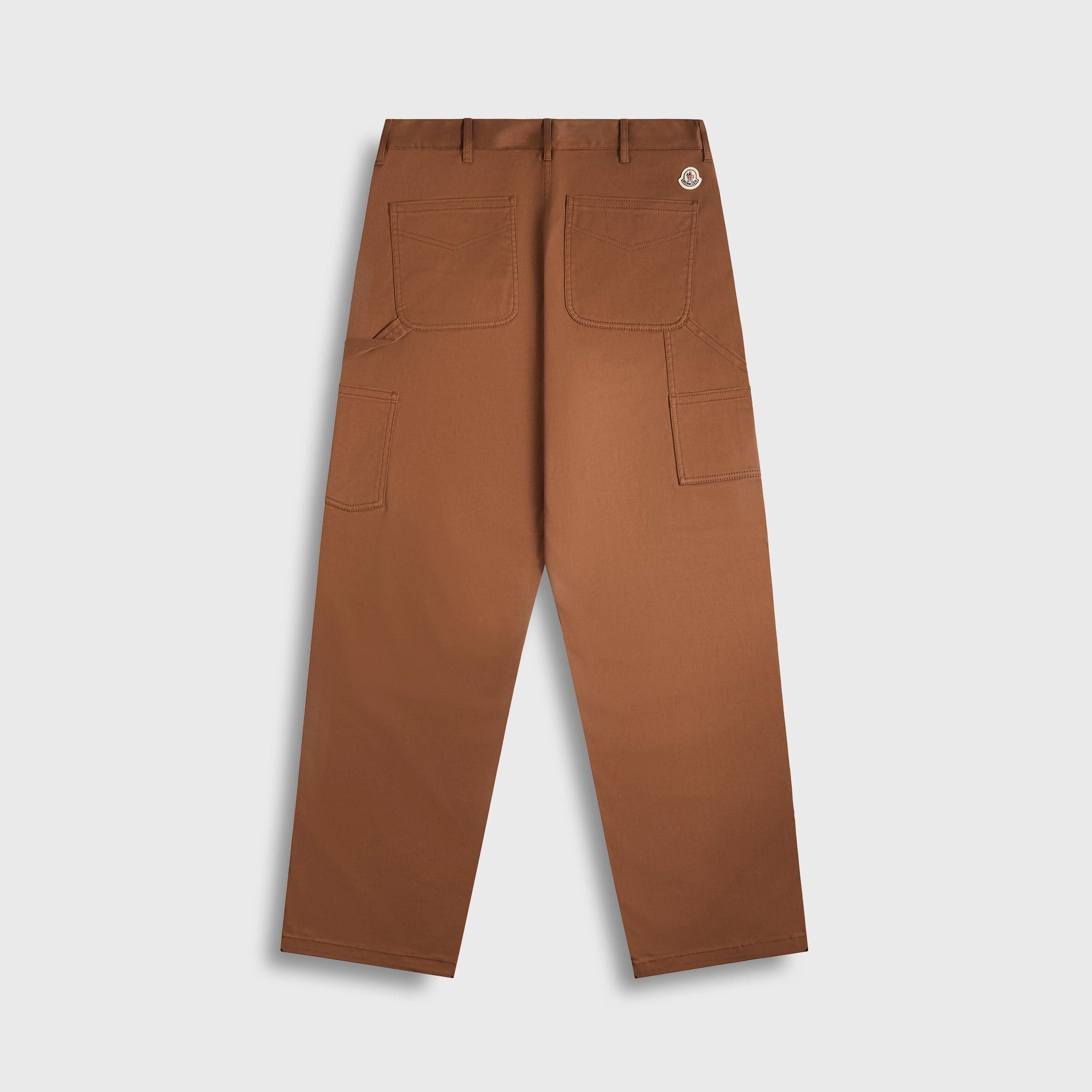 No Fuss WaterproofTechnology Moncler Logo Gabardine Trousers - Brown