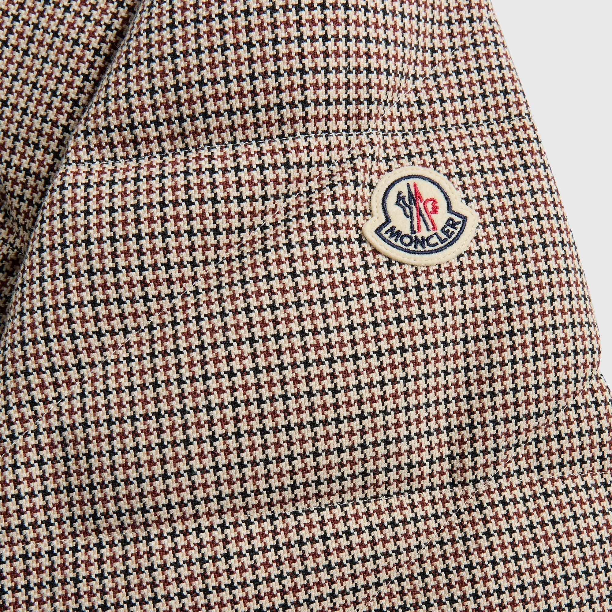 Loose Fit ElasticizedWaistbandSystem Moncler Psyllos Wool-Blend Hooded Down Jacket - Grey