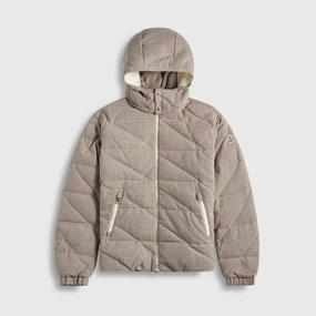 Zipper Guard Weatherproofing Moncler Psyllos Wool-Blend Hooded Down Jacket - Grey