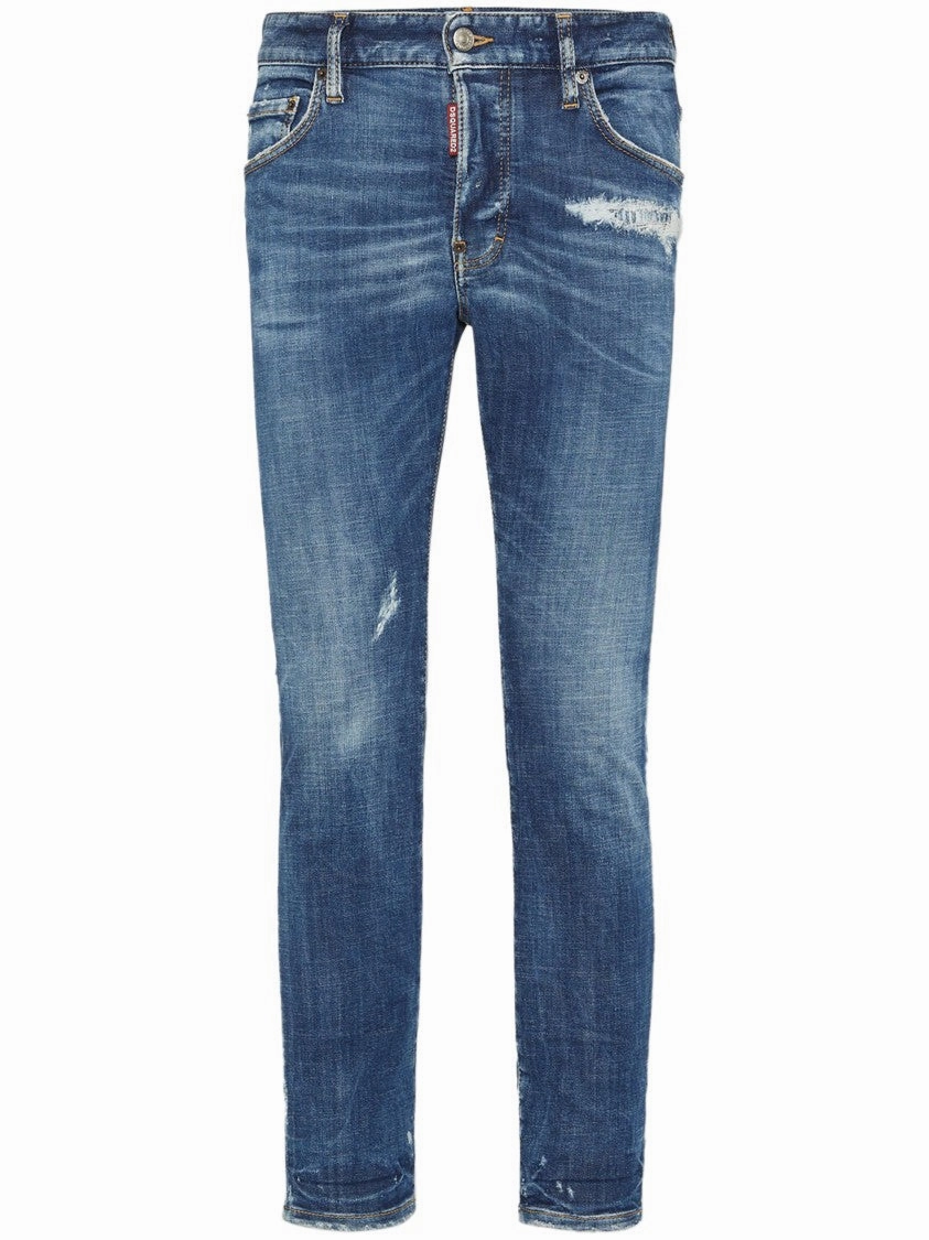 Soft Eco Friendly Faded Blue Skater Jeans With Classic Five-Pocke