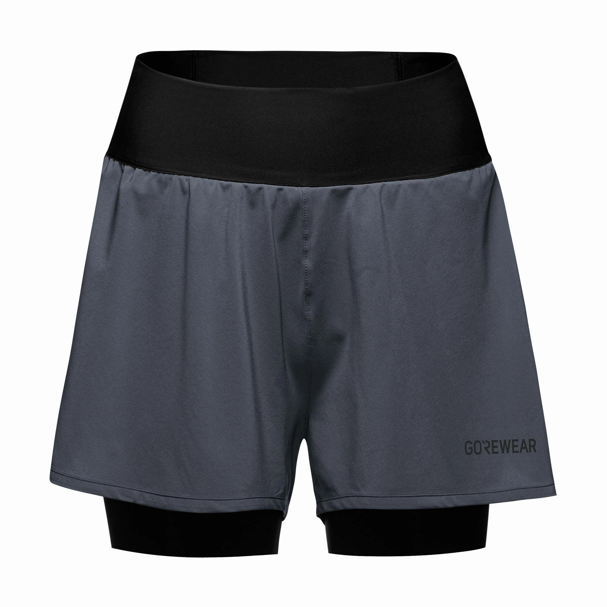 GOREWEAR | Women's Concurve 3" 2IN1 Shorts - Lab Graphite/Black Friction Reduction Lining Layers for warmth