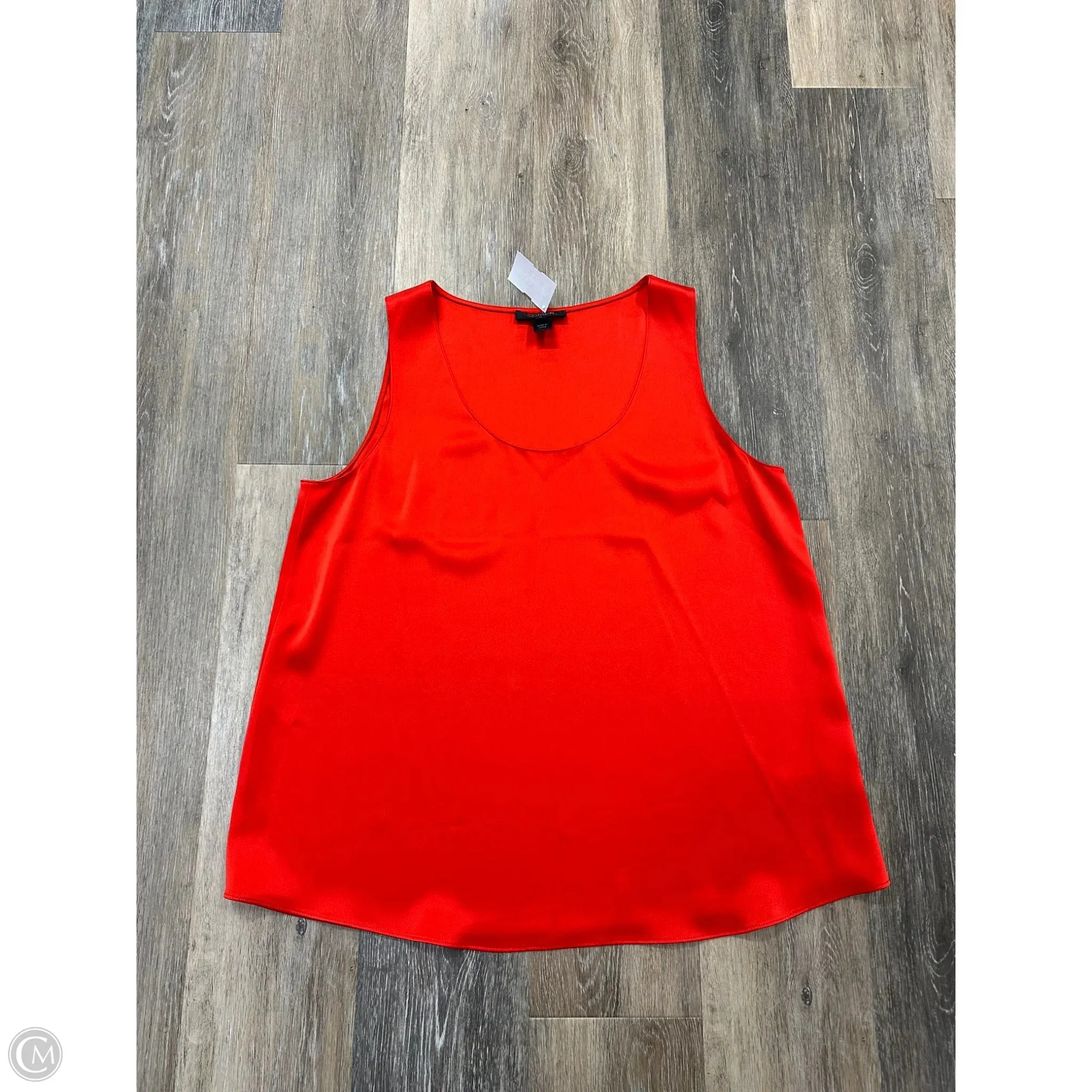 Top Sleeveless Designer By St John Collection In Red, Size: M Noise Reducing Fabric Treatment Oversized Collar