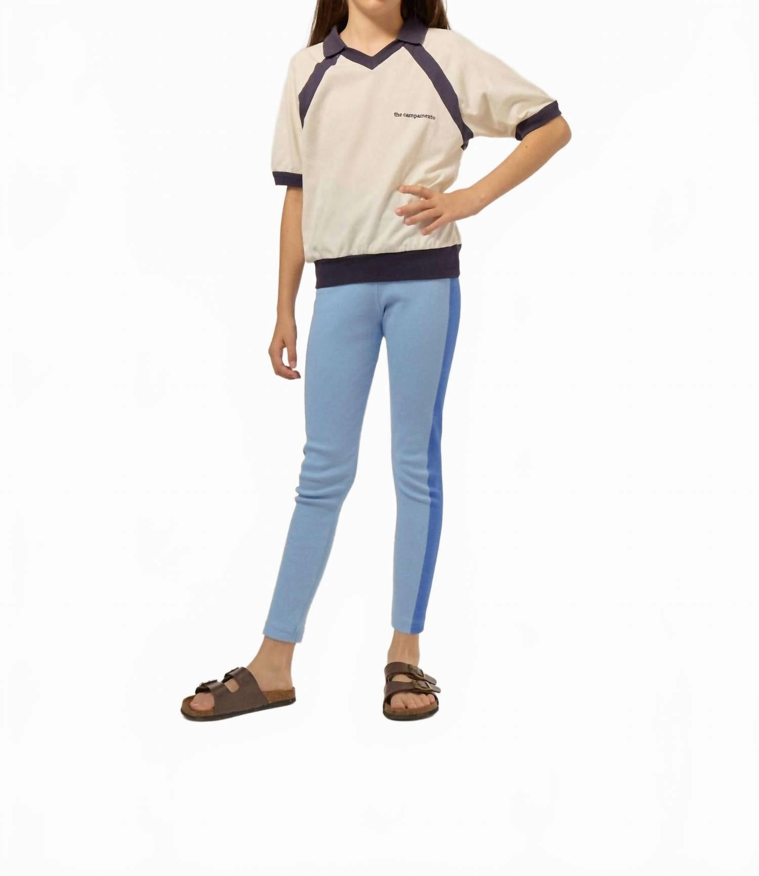 Kids Leggings In Blue All Day Wear Durable Utility