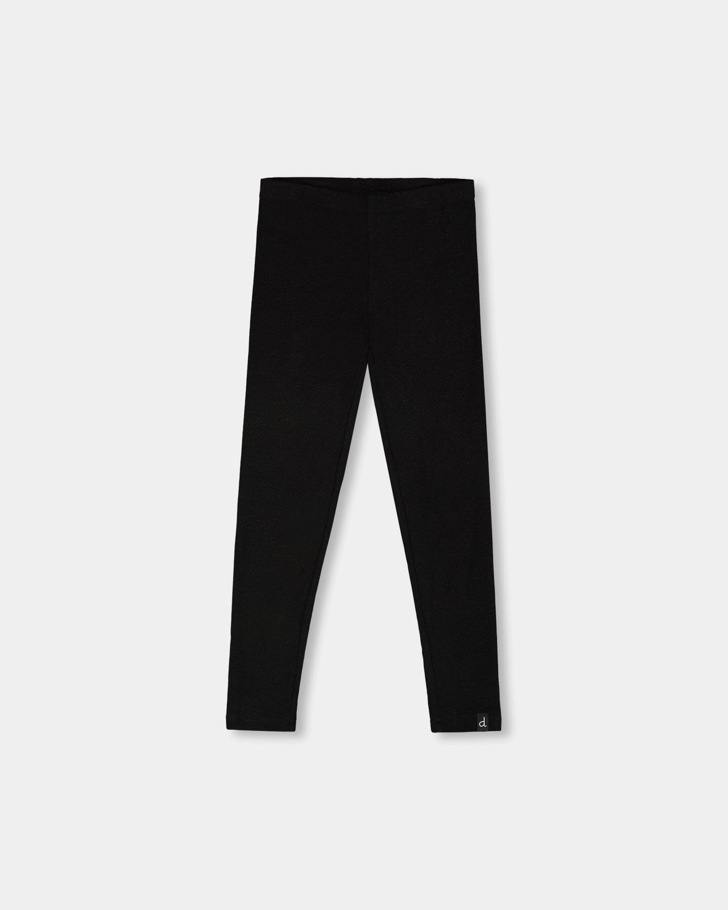 Super Soft Ribbed Leggings Black Abrasion Resistant Fabric