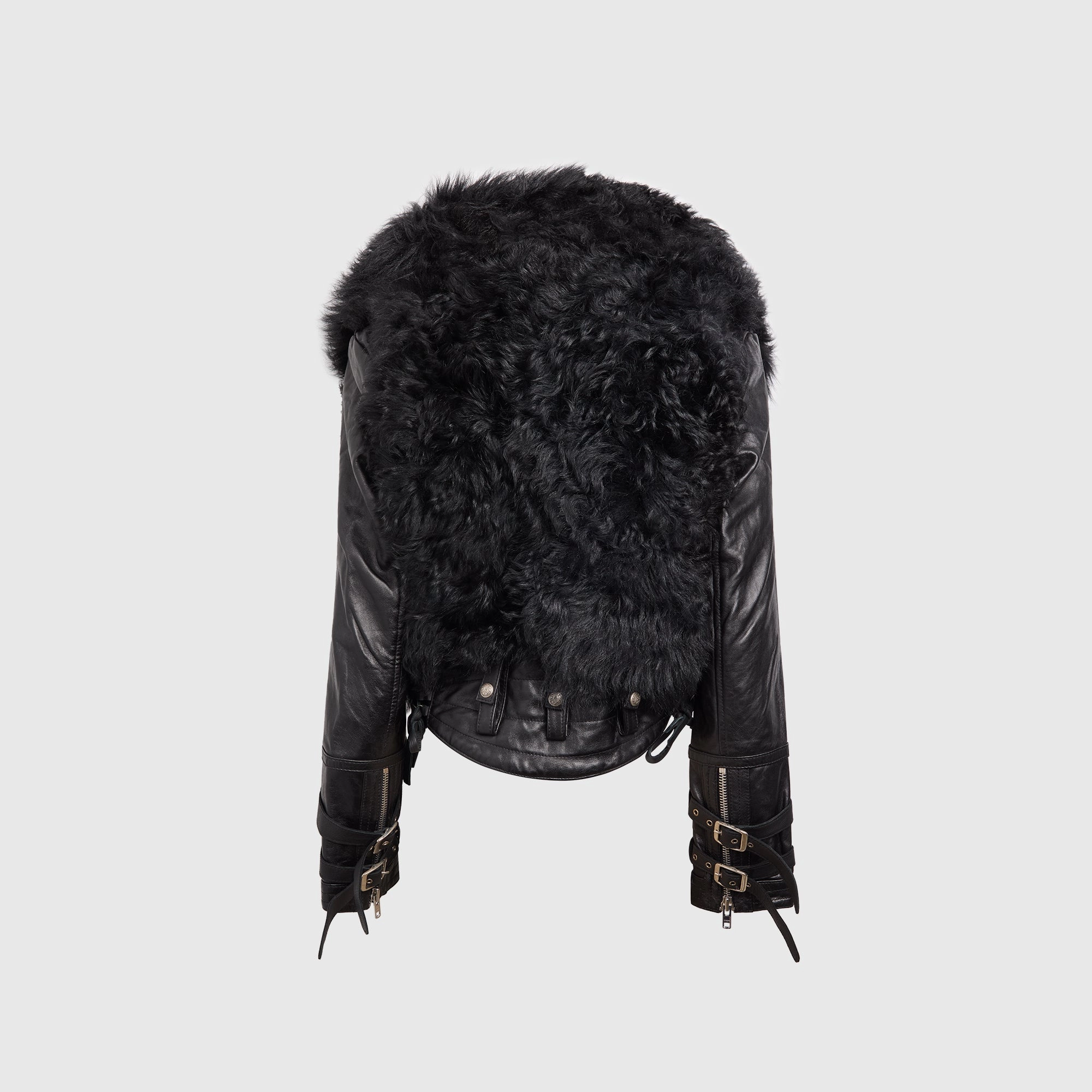 R13 Furry Shrunken Jacket - Black Weekend Vibe