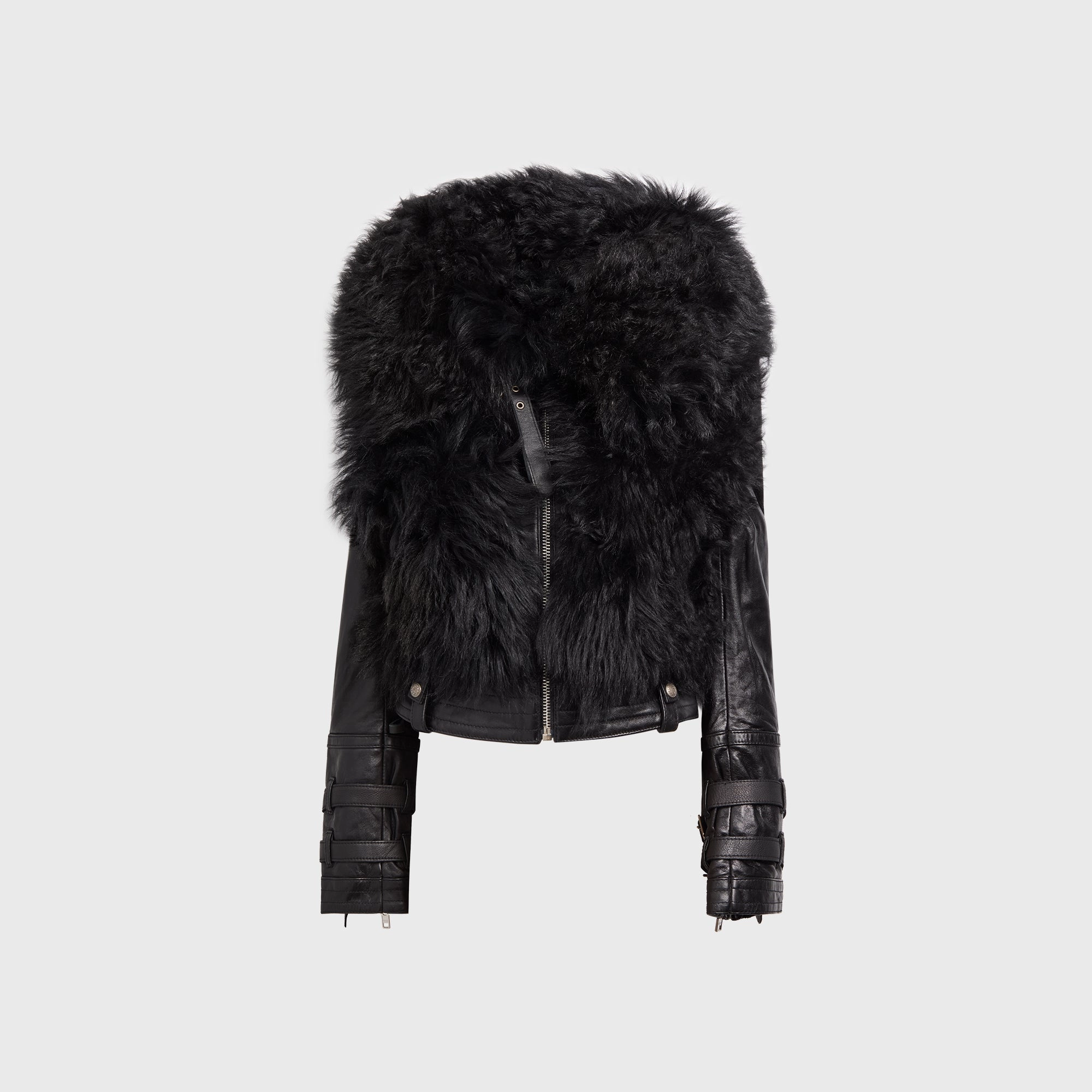Softshell Technology Multi Purpose Layer R13 Furry Shrunken Jacket - Black