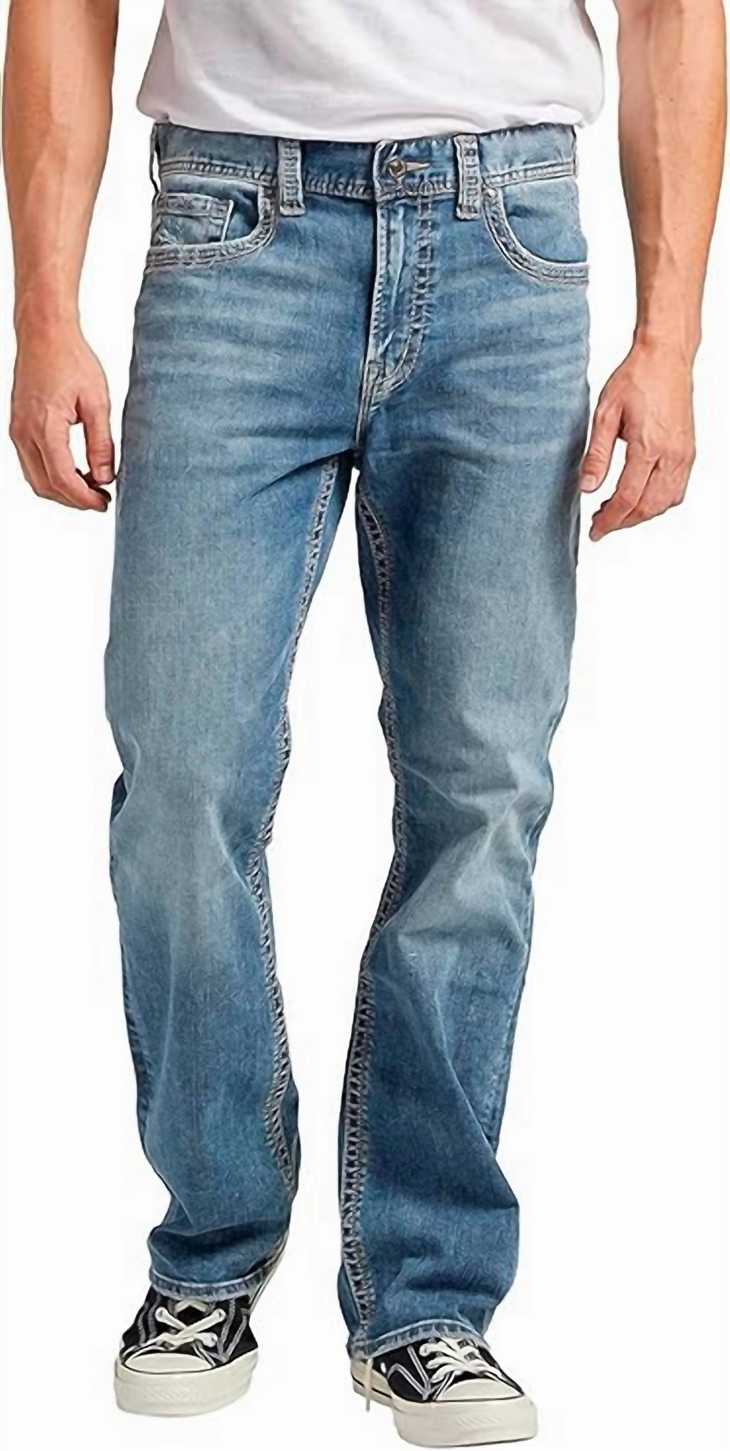 Men's Craig Easy Fit Bootcut Jeans In Light Marble Indigo Sleek Comfort Brunch Outfit Trend Setter