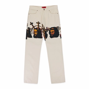 Fashion friendly MULTICOLOR GRAPHIC BAGGY JEANS
