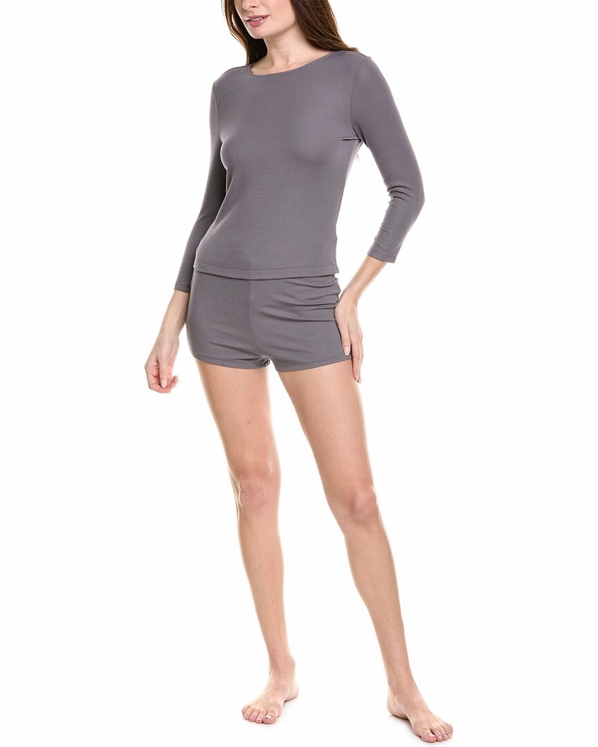 Natori 2pc Rib Essential Pajama Set Reinforced Edges