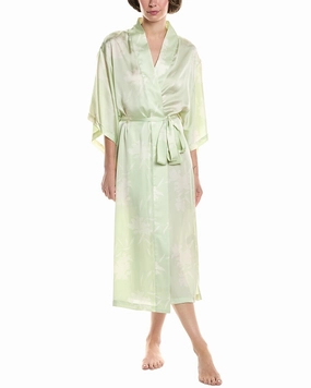 EcoFriendly Material NATORI EDIT Lily Printed Satin Icon Robe