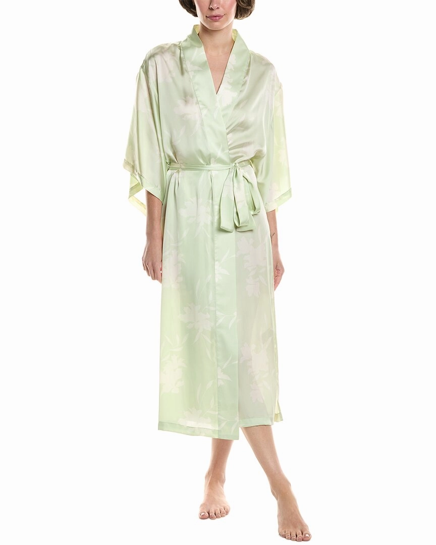 Brushed Fleece Comfortable fit NATORI EDIT Lily Printed Satin Icon Robe