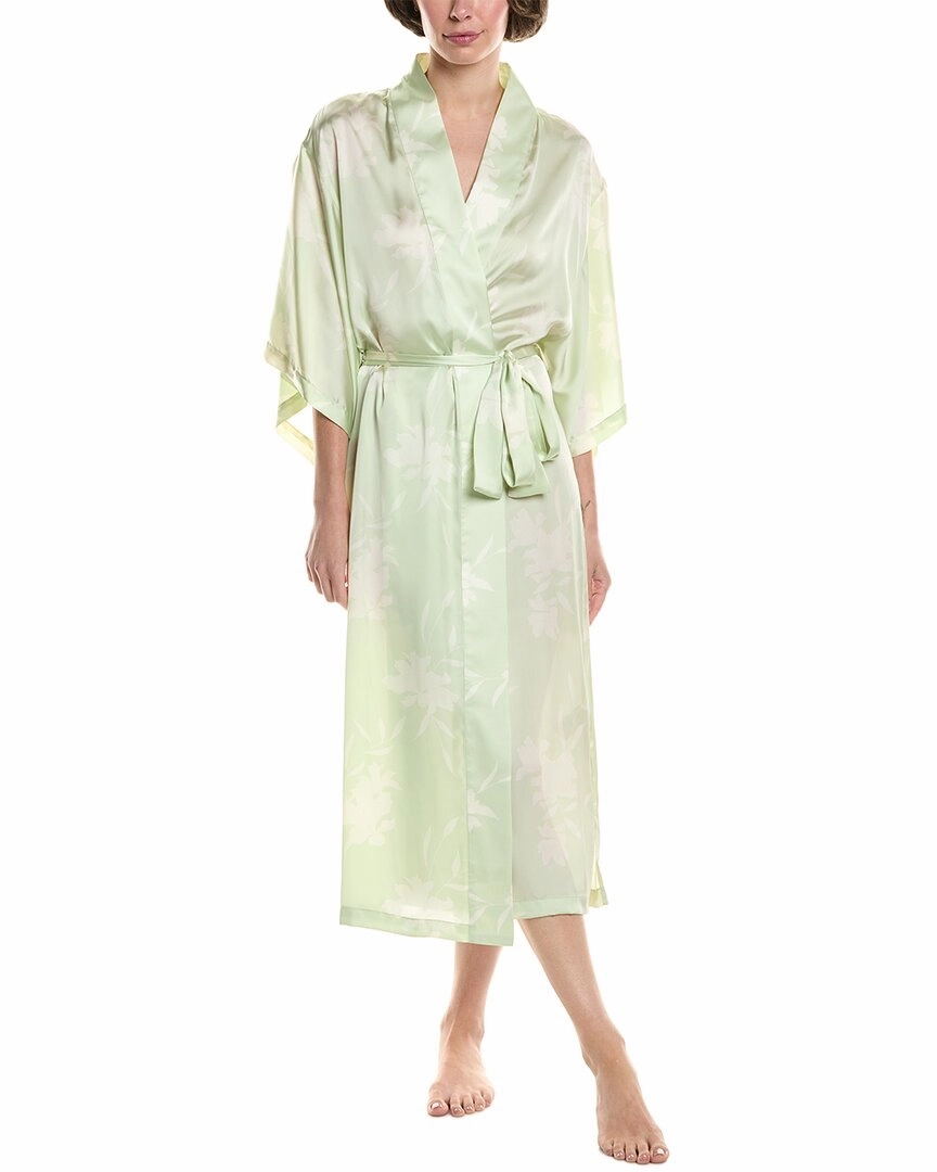 EcoFriendly Material NATORI EDIT Lily Printed Satin Icon Robe