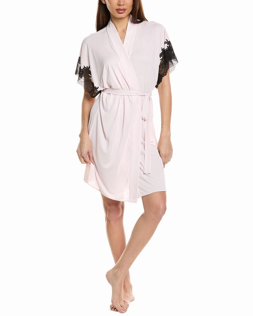 Natori Elegant Lace Applique Wrap Zero Irritation Finish