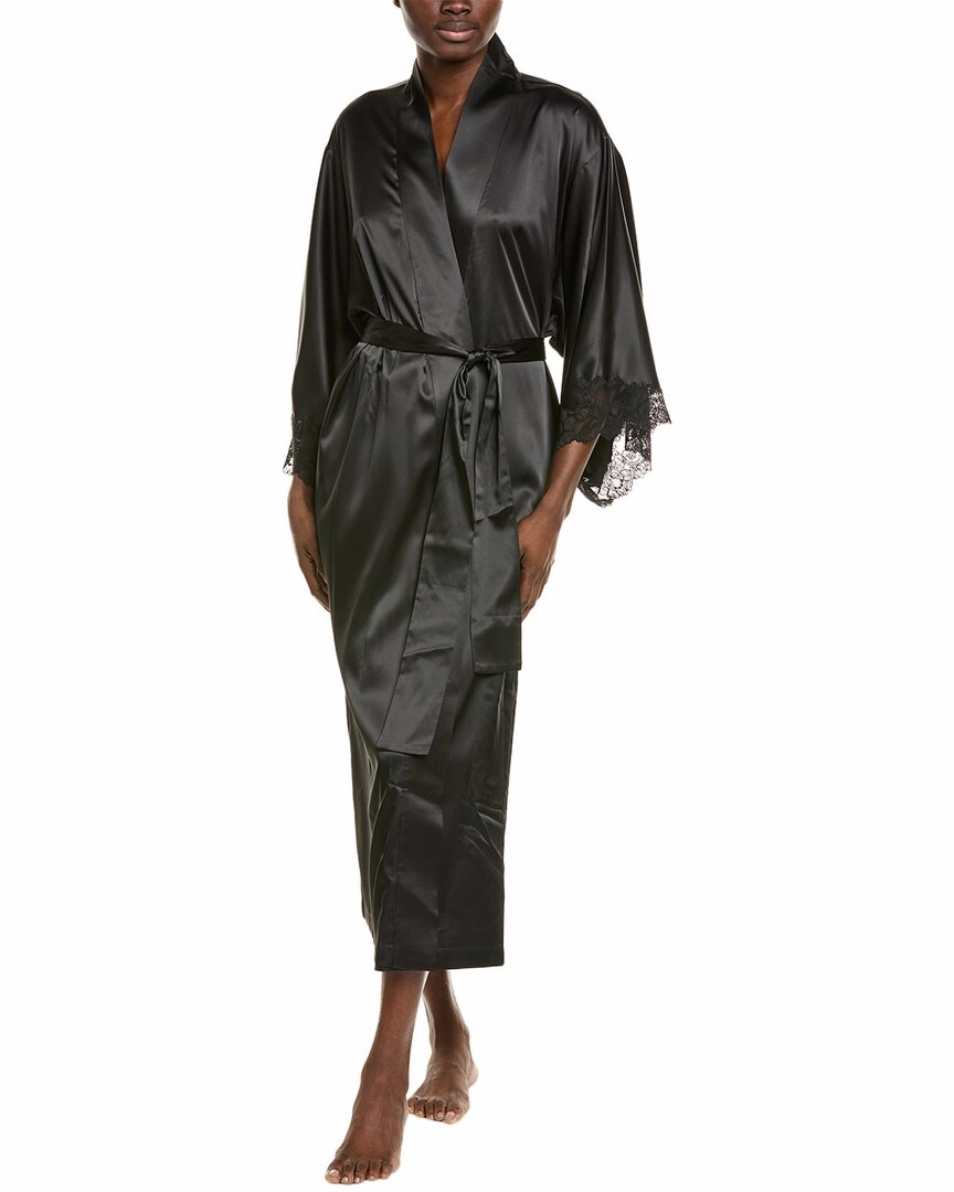 Natori Peony Glamour Robe Drapey Texture Flatlock Seams