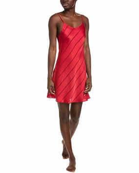 NonRestrictive Design Cozy Fleece Backing Natori Sheer Stripe Jacquard Chemise