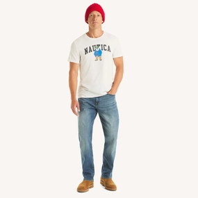 Nautica Mens Athletic Straight Stretch Denim Weekend Style Smooth