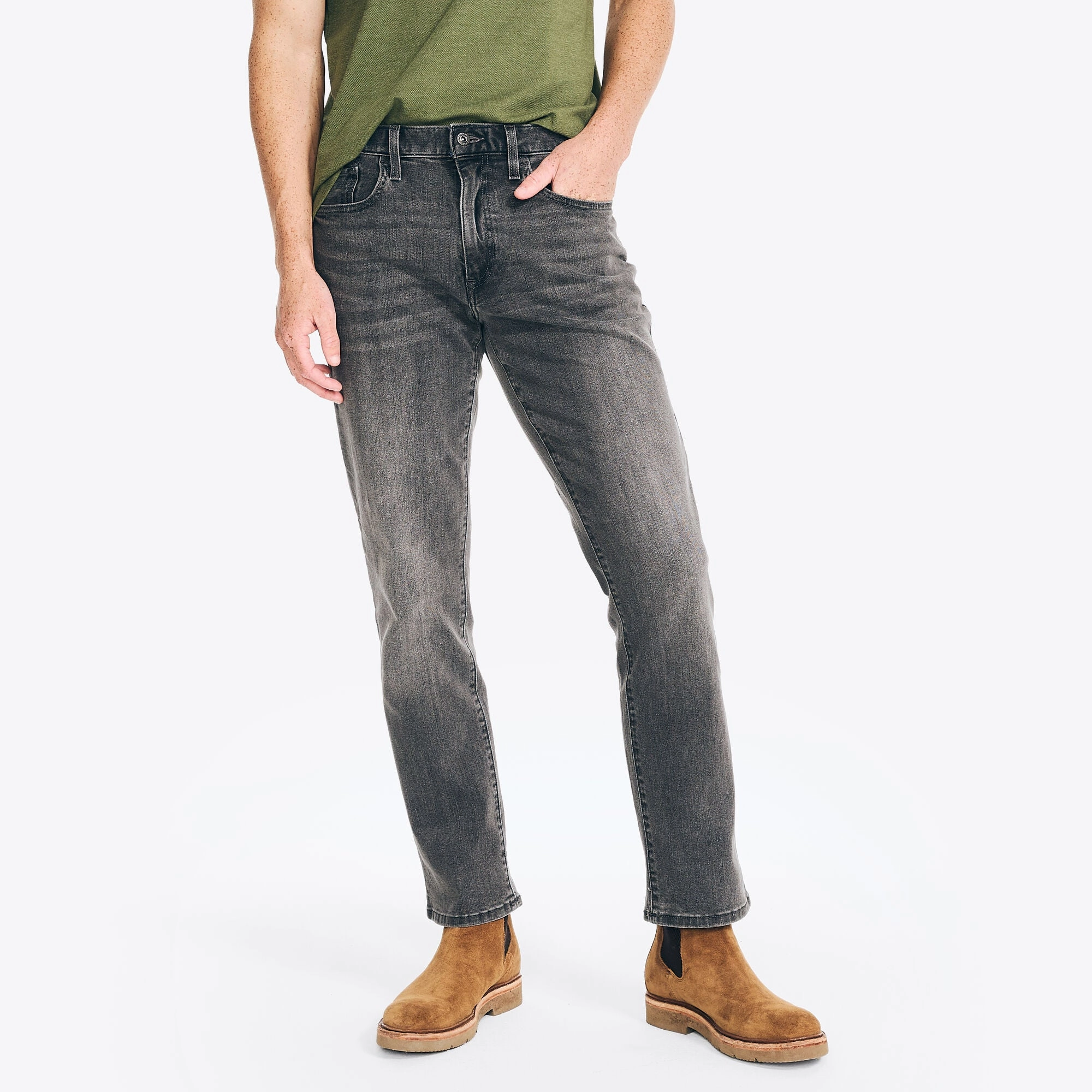Festival Outfit Minimalist Style Nautica Mens Sustainably Crafted Vintage Straight Stretch Denim