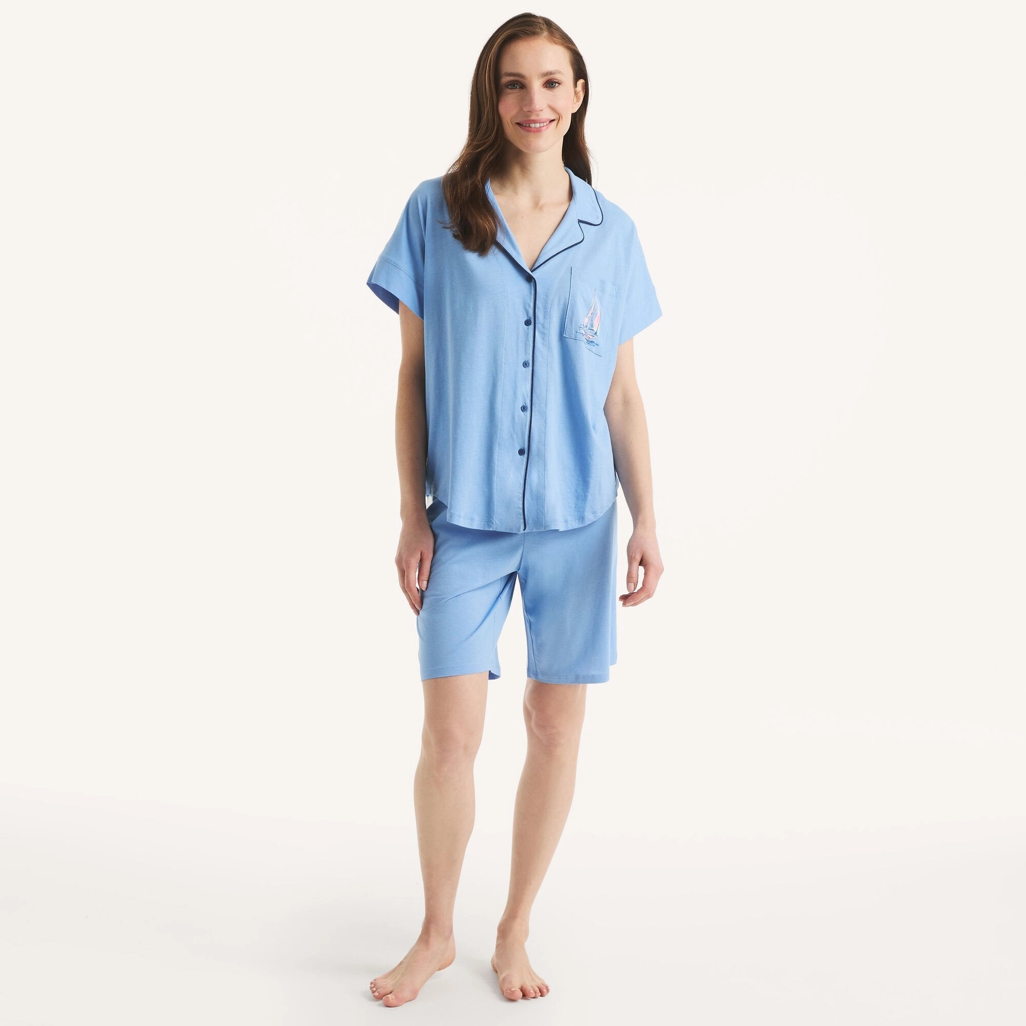 Non Restrictive Fit Nautica Womens Bermuda Short Pajama Set