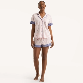 StainResistant Coating Multi Pocket Design Nautica Womens Printed Boxer Pajama Set