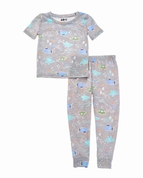 Only Boys 2pc Soft & Cozy Rib Pajama Set Ultra Soft Weave