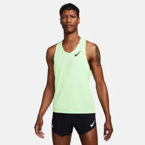 Breathable Material suitable for hobbyists Nike | Men's AeroSwift Dri-FIT ADV Running Singlet - Vapor Green/Black