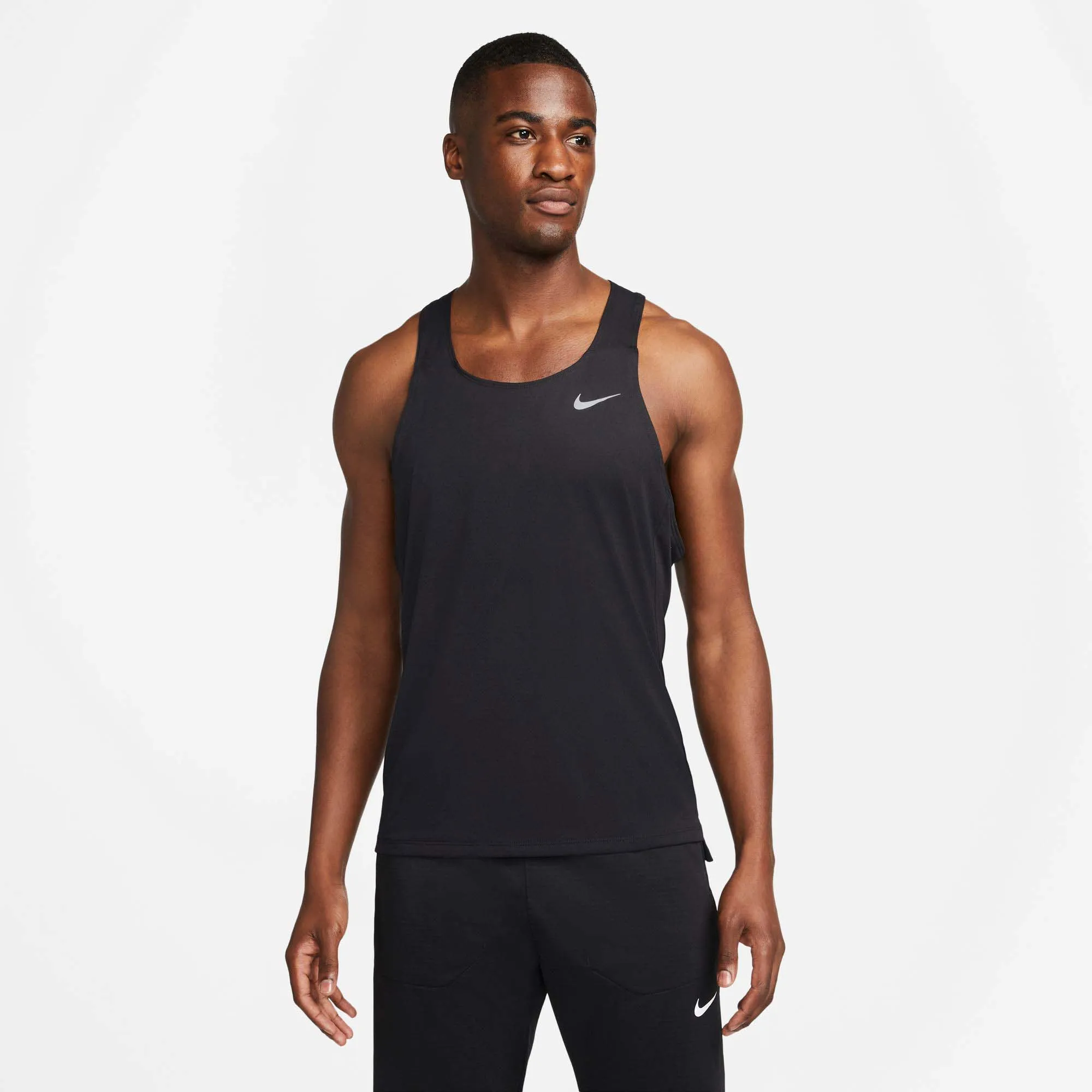 urban scene Anti Chafing Nike | Men's Dri-FIT Fast Racing Singlet - Black