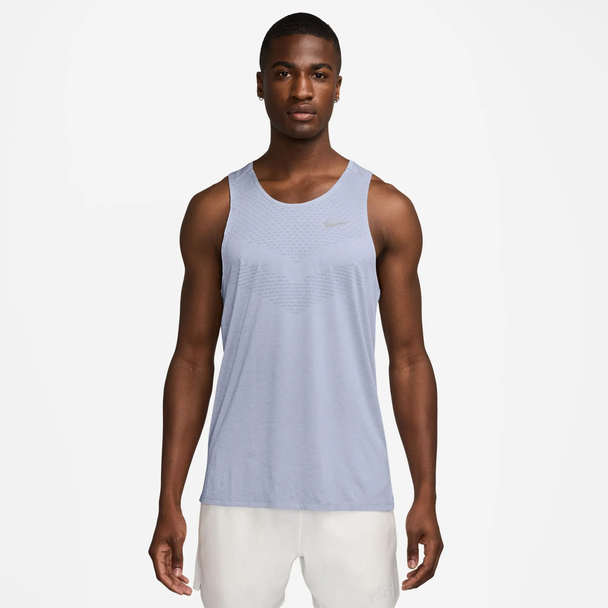 Nike | Men's Stride Dri-FIT ADV Running Tank Top - Ghost/Heather/Reflective Silver Rust - proof Multi Pack Deals