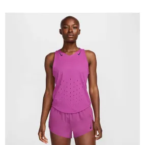 Nike | Women's AeroSwift Dri-FIT ADV Running Singlet - Hot Fuchsia/Black Moisture Control Technology