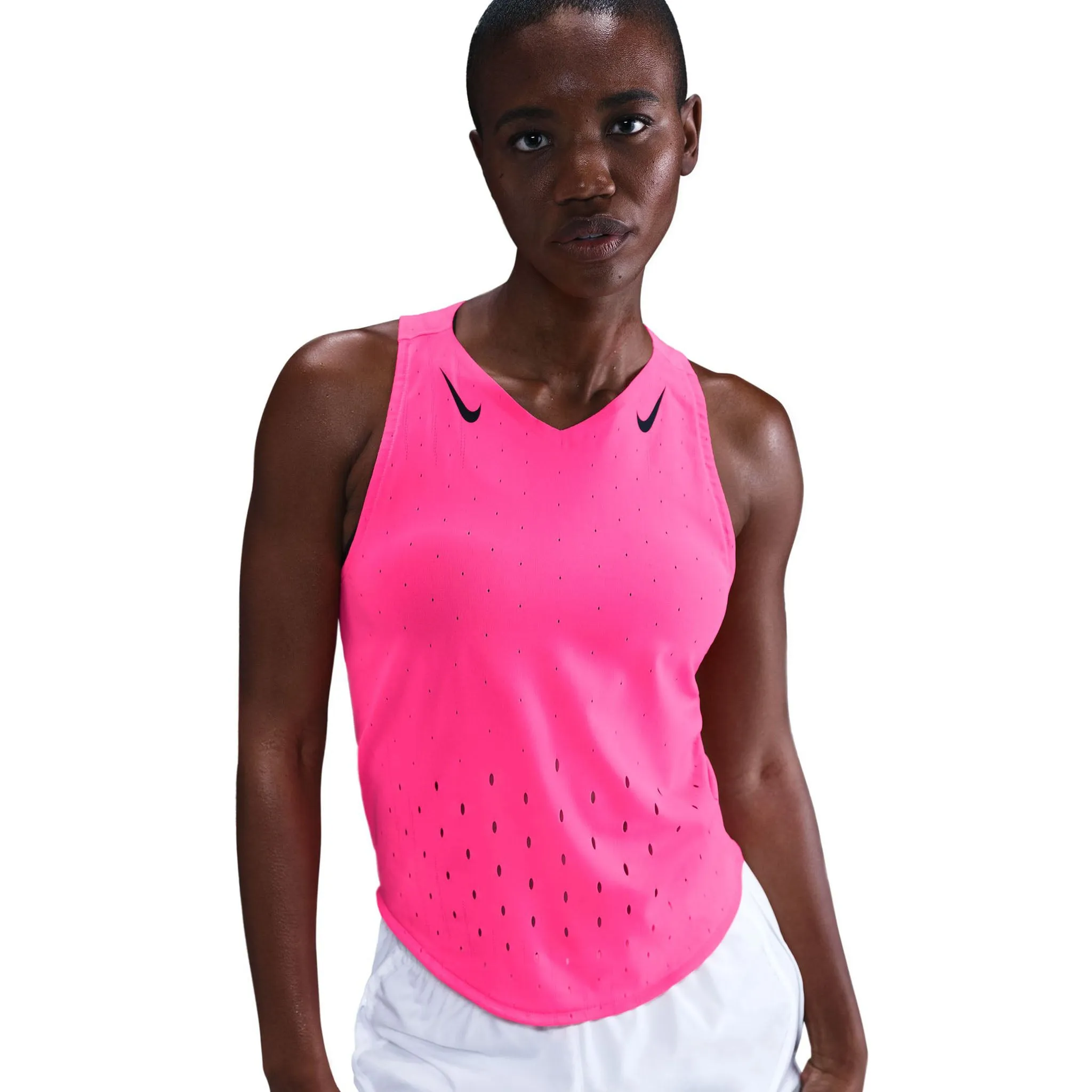 Nike | Women's AeroSwift Dri-FIT ADV Running Singlet - Hyper Pink/Black mid range market users