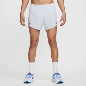 Nike | Men's AeroSwift Dri-FIT ADV 4" Brief-Lined Running Shorts - Football Grey grease OdorResistantFabric