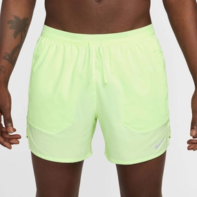 Nike | Men's Dri-FIT Stride 5" Brief-Lined Running Shorts - Barely Volt Sporty Layers