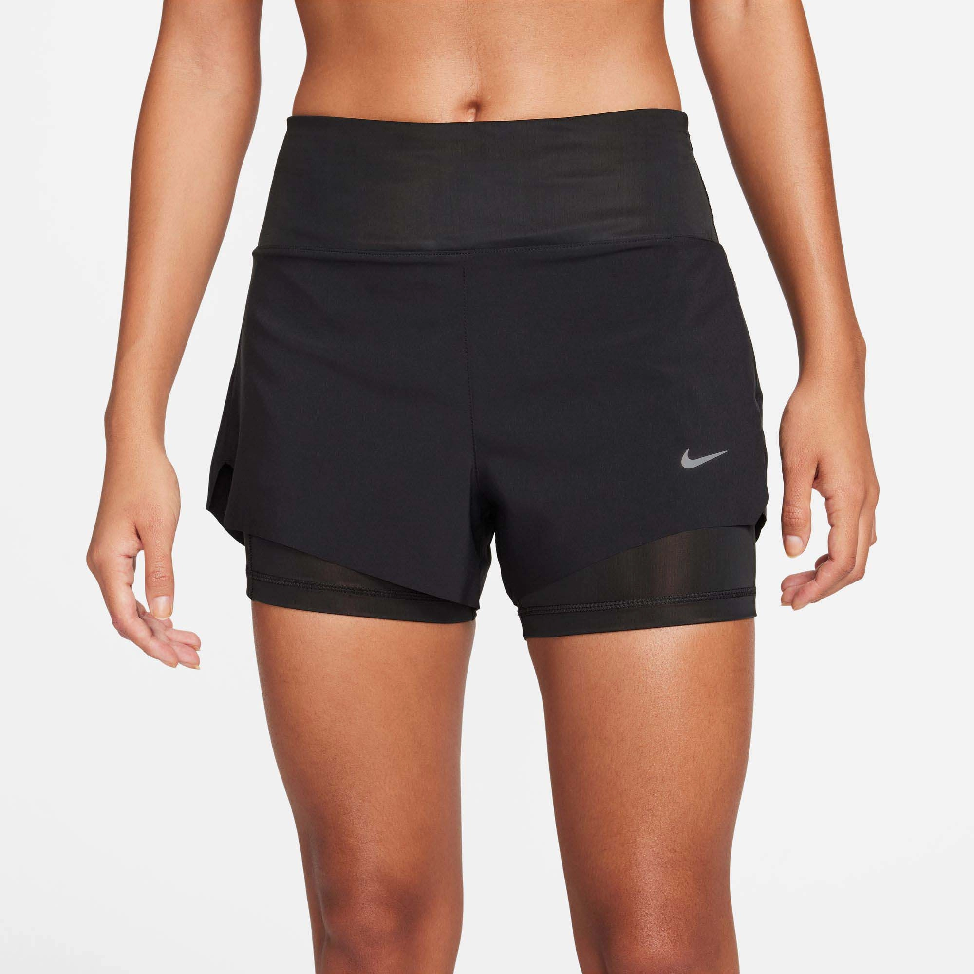 Nike | Women's Dri-FIT Swift Mid-Rise 3" 2-in-1 Running Shorts with Pockets NonBinding Elastic Edging